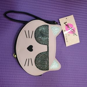 Betsey Johnson Sunglass Cat Coin Purse/ Wristlet